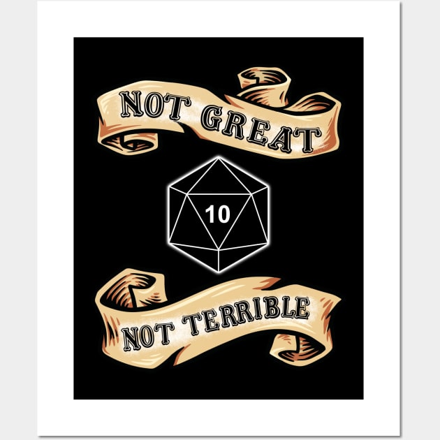 d20 roll 10 not great  not terrible Wall Art by ZenCloak